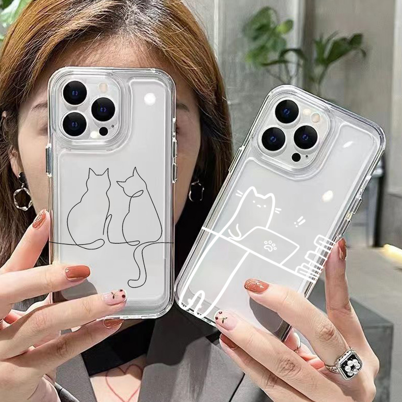 Cute Line Cat Anti-drop Phone  - Receipt Printer Thermal recension och pris