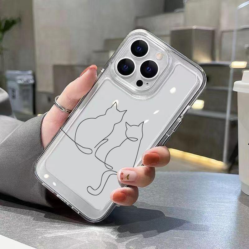 Cute Line Cat Anti-drop Phone  - Receipt Printer Thermal recension och pris
