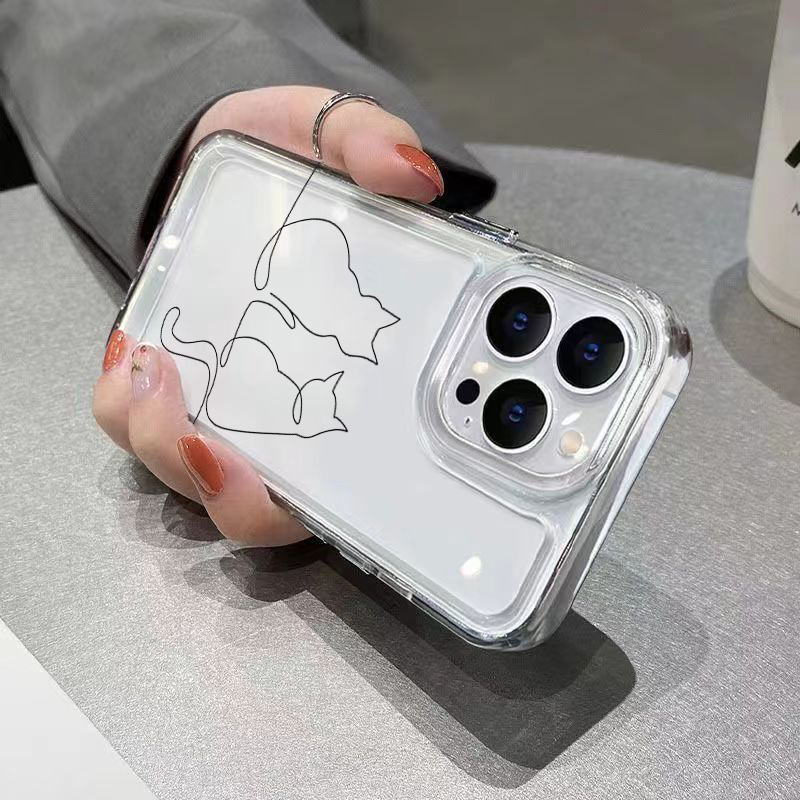Cute Line Cat Anti-drop Phone  - Receipt Printer Thermal recension och pris