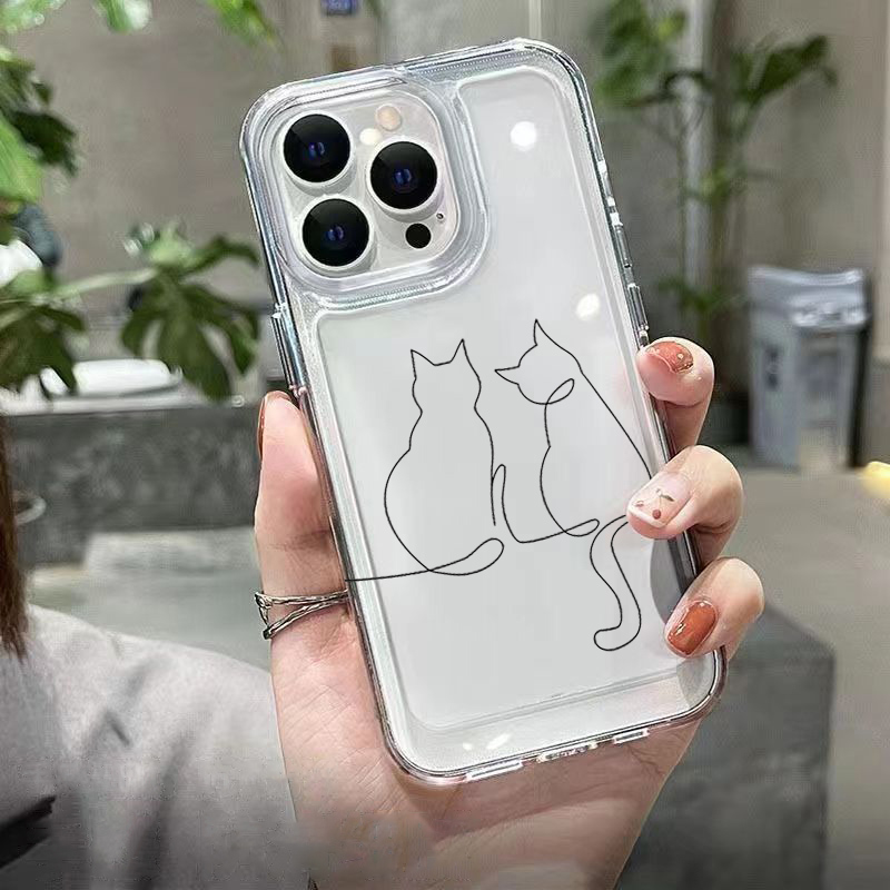 Cute Line Cat Anti-drop Phone  - Receipt Printer Thermal recension och pris