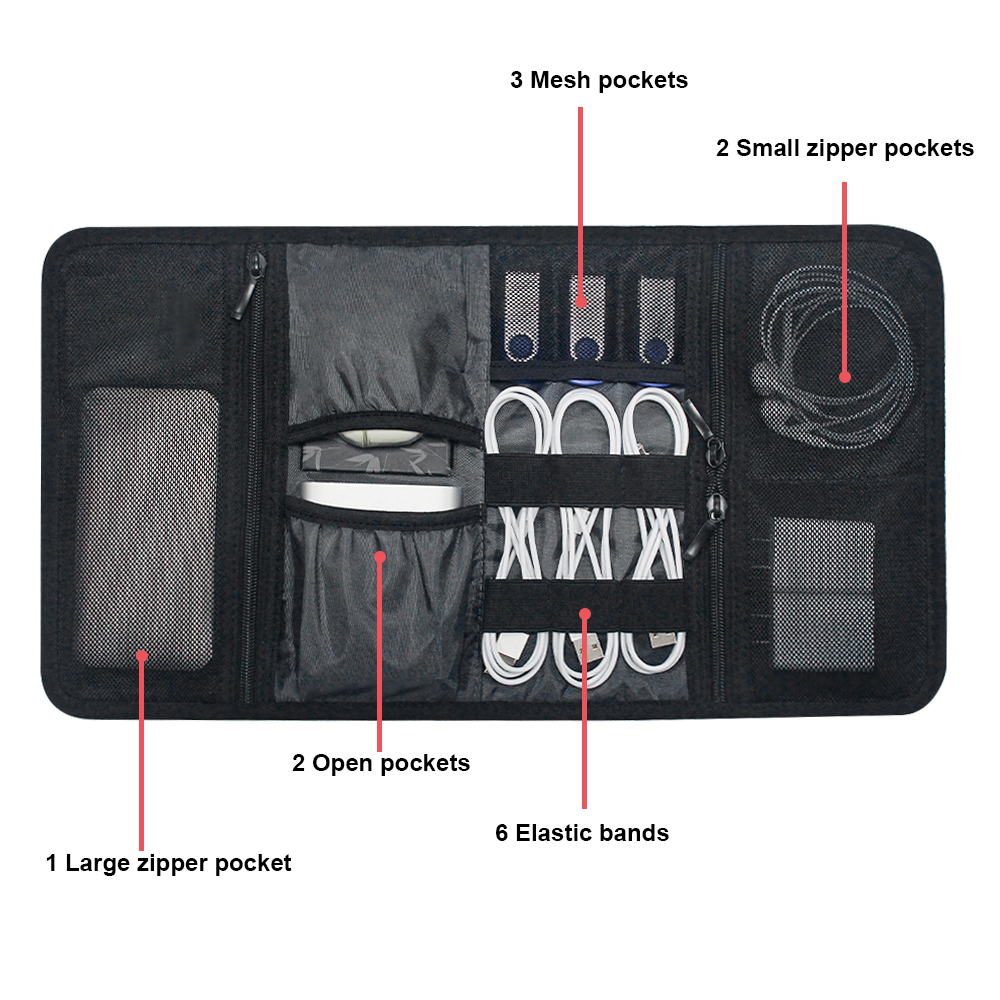 Tech Organizer Bag Cable Stora - Office Technician recension och pris