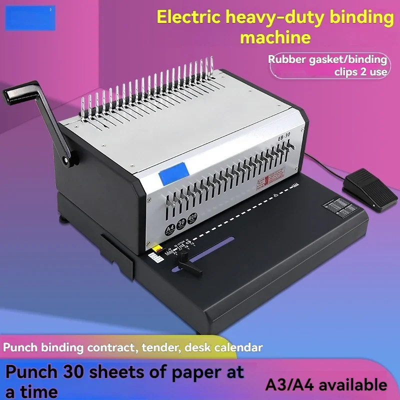 Heavy-duty electric binding ma - Binding Machine Comb recension och pris